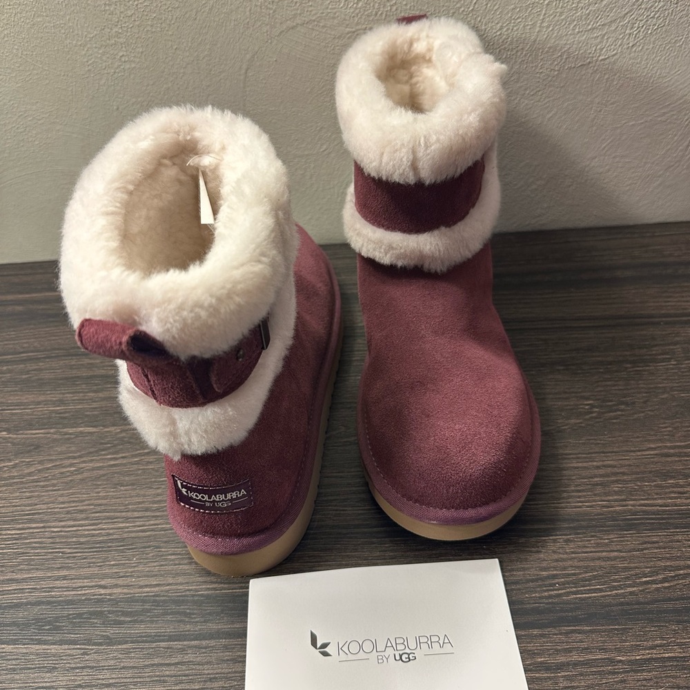 Koolaburra by UGG Barlee suede Ankle Boot Plum Purple size Women 7 - Picture 6 of 13